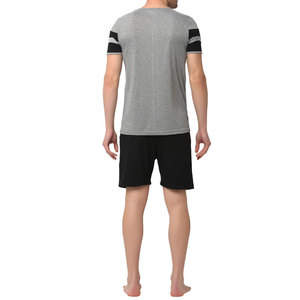 Ensemble décontracté homme été 2 pièces personnalisé avec logo, respirant, streetwear / prix de gros, t-shirt oversize color block et short - Product Image 3
