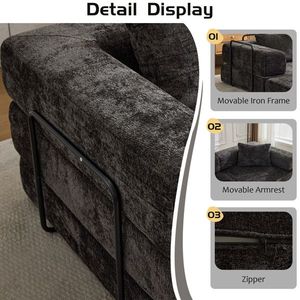 Divano Letto Convertibile Chenil con Telaio a Forma Fissa, Modulare Componibile Senza Necessità di Montaggio - Product Image 6