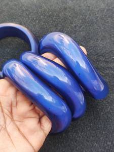Bracelet en résine BLEUE de qualité supérieure, léger, confortable à porter, artistique, élégant, motif ange de HWC - Product Image 4