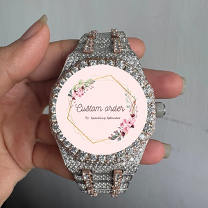 Montre de luxe pour homme, sertie de moissanite VVS, passe le test du diamant, en acier inoxydable, étanche, style hip-hop - Product Image 4