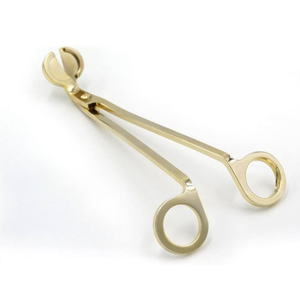 Ciseaux coupe-mèche en laiton antique doré pour bougies - Product Image 4