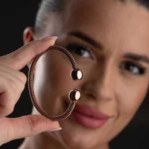 <b>Copper</b> Bracelet Mesh Cuff Open <b>Bangle</b> Adjustable Bracelet Artisan Jewelry Handmade Jewelry Modern Bracelet Contemporary Fashion - Product Image 2