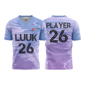 Camisetas de Fútbol Personalizadas para Hombre, Cuello en V, Manga Corta, Tallas Grandes, Diseño Clásico Vintage, Transpirables, 100% Poliéster - Product Image 1