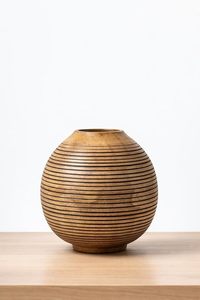 Jarrón de Bambú a Rayas Hecho a Mano, Recipiente Redondo de Madera para Flores, Decoración para el Hogar, Sala de Estar, Mesa de Comedor - Product Image 4