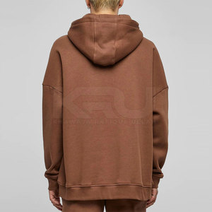 Sweat à capuche oversize en coton 100 % de haute qualité pour homme – Coupe décontractée confortable avec poche et coutures durables - Product Image 4