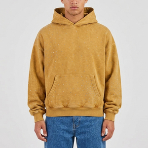 Regular Fit Knitted Casual Wear Men Pullover <b>Rhinestone</b> Hoodie Soft And Comfortable Men <b>Rhinestone</b> <b>Hoodies</b> In Bulk Quantity - Product Image 1