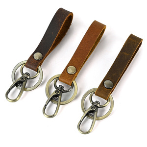 Wholesale Custom Leather Keychain <b>Keys</b> Genuine Leather Keychain Luxury Leather <b>Key</b> <b>Holder</b> with Belt Loop Clip - Product Image 2