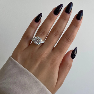 One Stone Oval Cut Lab-Grown Diamond Luxury Engagement Wedding <b>Ring</b> 10Carat IGI Certified Yellow Gold 14k Party Gift Jewelry - Product Image 2