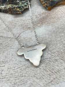 Handmade Kingman Turquoise <b>Necklace</b> Sterling Silver Southwestern Boho <b>Statement</b> Jewelry Artisan Gift for Her - Product Image 3