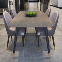 Ensemble de table à manger en bois moderne - Design minimaliste de luxe, durable, 4 places, pour la maison et l'hôtel