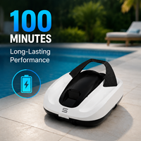 Nettoyeur de piscine robotisé sans fil intelligent, robot aspirateur automatique pour piscine, système d'auto-nettoyage avec batterie au lithium