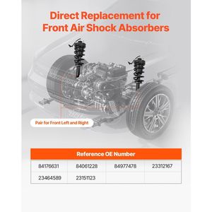 2 Ammortizzatori Anteriori Compatibili con Cadillac Escalade Chevrolet, Sistemi di Sospensione Tuning - Product Image 3