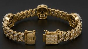 Bracelets en argent plaqué avec maillons cubains et zircons incrustés, bijoux de fête hip-hop unisexes, cadeau - Product Image 4