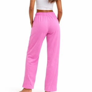 Pantalon de survêtement décontracté pour femme, coupe droite, taille élastique, respirant, séchage rapide, style vintage d'été - Product Image 2