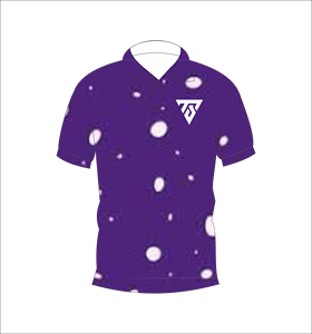 Camisa Polo para Hombre, Color Morado y Blanco con Diseño de Burbujas, Sublimación Personalizada, Manga Corta, Verano, Casual, Transpirable, Ligera, para Golf - Product Image 1