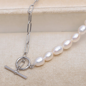 Collier chaîne épaisse en argent S925, style AB, porte-perles vide 4-6, accessoires 5068, bijoux - Product Image 2