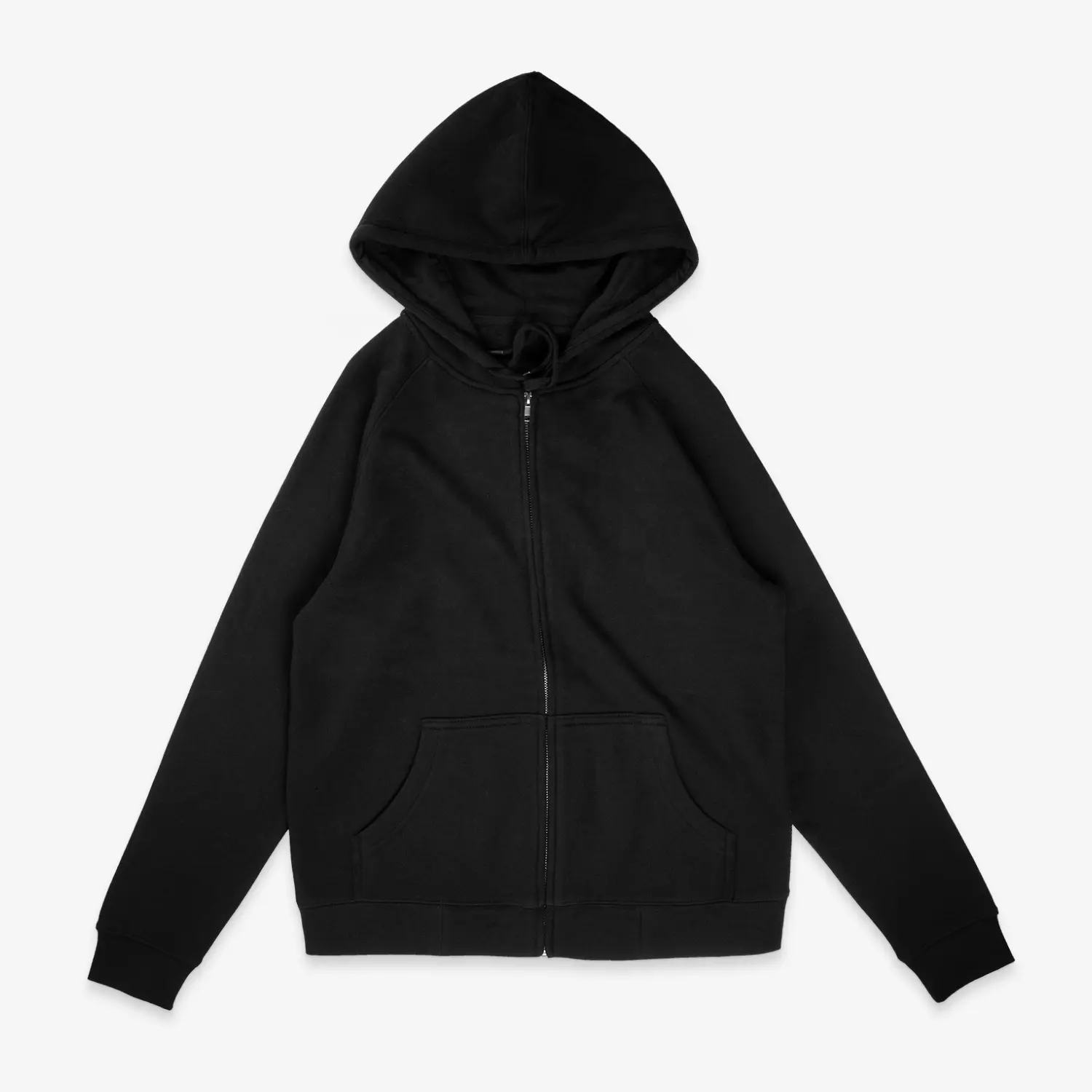 High Quality Custom Logo Fleece Long Sleeve Zip up Black Top Women Hoodie for Gym Clothing Plain Women's Official Zip Hood