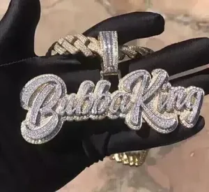 3.30Ct Round Cut Real Moissanite Customize Name Women's Engagement Earrings 925 Sterling <b>Silver</b> - Product Image 3