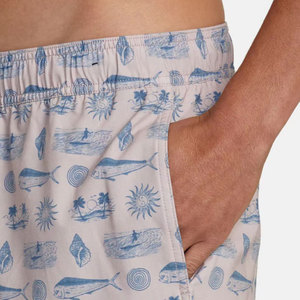 Shorts de bain imprimés pour hommes avec poches, taille élastique, séchage rapide, vêtements de plage décontractés, longueur Bermuda - Product Image 5