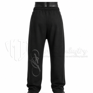 Pantalon de jogging noir graffiti pour homme, streetwear personnalisé, coupe ample oversize, cordon de serrage à la taille, 100% coton, écologique - Product Image 2