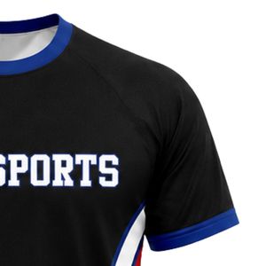 Unisex Black Blue Sublimation Netball <b>Shirt</b> <b>Polyester</b> Short Sleeve Crewneck Athletic Sports Wear Team Training Match Apparel - Product Image 4