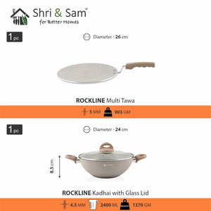 Juego de utensilios de cocina Rockline Starter 2 PCS Aluminio antiadherente para uso doméstico en la cocina - Product Image 2