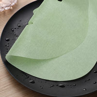 Y573 Masque facial vert en gaze médicale réparatrice, blanchissante et hydratante en profondeur, en fibre végétale biodégradable de cactus