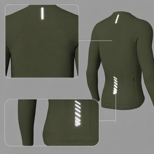 เสื้อเจอร์ซีย์ปั่นจักรยานแขนสั้นสำหรับผู้ชาย เสื้อเจอร์ซีย์จักรยานเสือหมอบแบบมีซิปเต็มตัวและกระเป๋า ระบายอากาศได้ดี แห้งเร็ว - Product Image 5