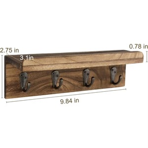 Minimalist Wooden <b>Key</b> <b>Hook</b> Mail Holder <b>Wall</b> Mount Organizer Perfect <b>For</b> Office Home Entryway Storage And Display From India - Product Image 5