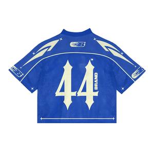 Maillot en maille surdimensionné City League – T-shirt streetwear avec motif graphique numéro hip-hop – Haus Industries - Product Image 2