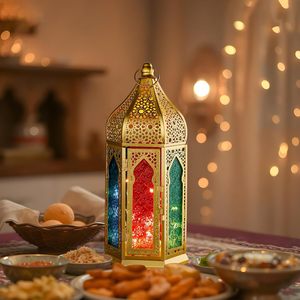 Compassion Collection Indian Metal Lantern Indoor Outdoor Eid Diwali Christmas Decor <b>Candle</b> Holders at <b>Bulk</b> Rate Lantern Supply - Product Image 3