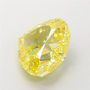 Elegante y llamativo diamante suelto de laboratorio en forma de corazón, color amarillo intenso, 411 quilates, VS1, corte excelente, certificado por IGI, para joyería de lujo. - Product Image 4