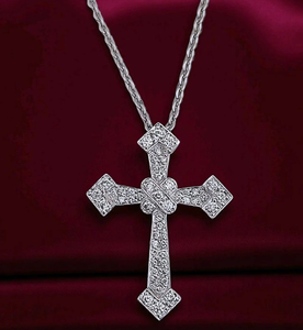 Pendentif pour homme plaqué argent, style punk, serti de diamants naturels taille brillant ronde, certifié IGI, pour rappeur - Product Image 4