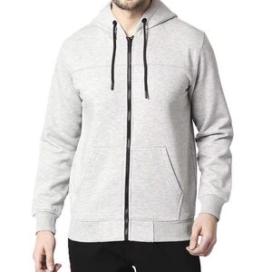 Sudadera con capucha informal para hombre, con cremallera, tejida, extragrande, 100% algodón, 300GSM, suave, duradera, con estampado, para hombre - Product Image 3