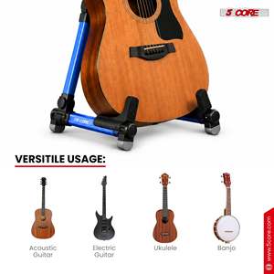 Support de Guitare Pliant à 5 Pieds en Aluminium Réglable pour Toutes les Guitares Acoustiques et Électriques - Product Image 4