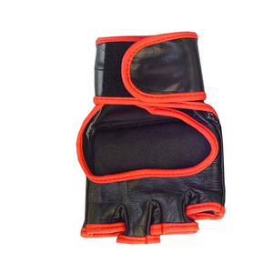 Gants de boxe en cuir de conception OEM - Légers, respirants, avec fermeture auto-agrippante pour l'entraînement au Sanda et l'utilisation en extérieur, rouge et blanc - Product Image 5