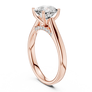 Bague de fiançailles classique en or jaune 14 carats pour femme, diamant de 2 carats taille coussin, certifié IGI, diamant de laboratoire, anniversaire, mariage - Product Image 5