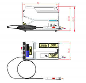 Machine de soudage laser portative à impulsions de fibres 1200W, refroidissement par air, acier au carbone, acier inoxydable, aluminium, 0,2-2 mm - Product Image 3