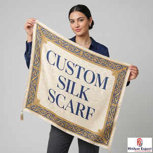 Pañuelo Hijab Cuadrado con Sensación de Seda, Impresión Personalizada, Servicio de Fabricación Textil OEM/ODM, Etiqueta Privada - Product Image 2