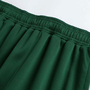 Ensemble de survêtement vert pour homme, fermeture éclair intégrale, col montant, style sportif, couleur unie, polyester respirant - Product Image 6