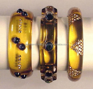 Bracelets en bois de laiton à la mode de concepteur de résine classique avec des perles diamants Turquoise pour des anniversaires mariages événements chrétiens - Product Image 4