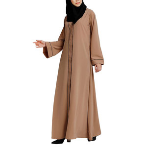 Magnifique Abaya en tissu pour femmes, tenue musulmane modeste, robe longue à manches longues élégante pour femmes - Product Image 2