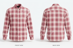 Chemise habillée décontractée à manches longues en coton doux et confortable, imprimée sur mesure, en flanelle, à carreaux, pour affaires, collection automne - Product Image 4