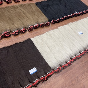 Cabello rubio vietnamita a granel para pedidos grandes, disponible en stock de 24 a 28 pulgadas, liso natural, disponible en stock, listo para enviar. - Product Image 1