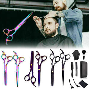 Kit de ciseaux de barbier professionnels de qualité supérieure, ciseaux à effiler, ciseaux de coiffure, ensemble de salon de coiffure en acier inoxydable - Product Image 3