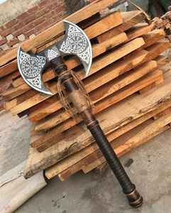 Hache artisanale de qualité supérieure en acier à haute teneur en carbone, de qualité industrielle, personnalisée, OEM, idéale pour le camping, la chasse, cadeau pour père - Product Image 5