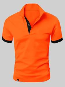 Nouveau T-shirt polo personnalisé pour homme, col rond, manches longues, 100% coton tricoté, couleur personnalisée, style streetwear - Product Image 5