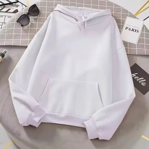 2026 <b>White</b> Hoodies Men Women Winter Long Sleeve Pullover Tops Casual Pocket Unisex Regular Fit Breathable 100% Cotton Sport Wear - Product Image 6