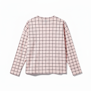 REAC READY INDUSTRY Chemise élégante à rayures roses à manches longues pour femme, 100% coton, tissu jersey respirant décontracté - Product Image 6