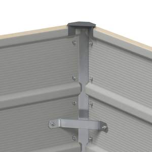 Macetero de Acero Color Marfil de 39.37 x 39.37 x 17.72 Pulgadas para Macetas y Jardineras - Product Image 5